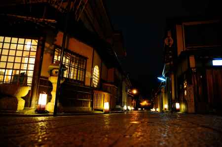 京都・東山花灯路2018 　石畳