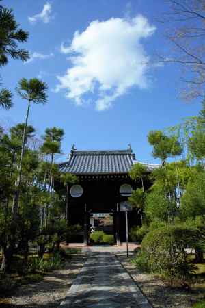 山門に雲ひとつ