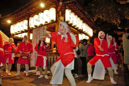 満足稲荷神社節分祭　ひょっとこ踊り　2023