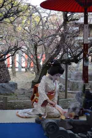 北野天満宮　梅花祭　野点