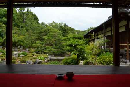 等持院　書院で一服