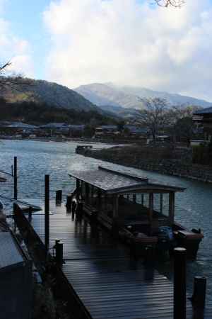 冬の嵐山　桂川