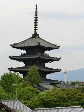 八坂の塔と京都タワー