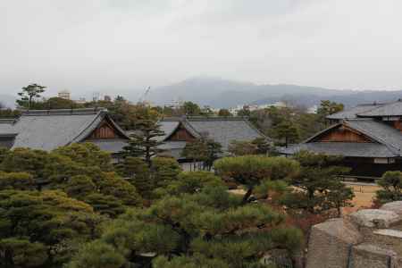 京都　二条城冬の城内