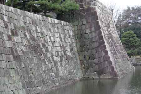 京都　二条城石垣