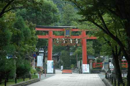 松尾大社　参道と鳥居