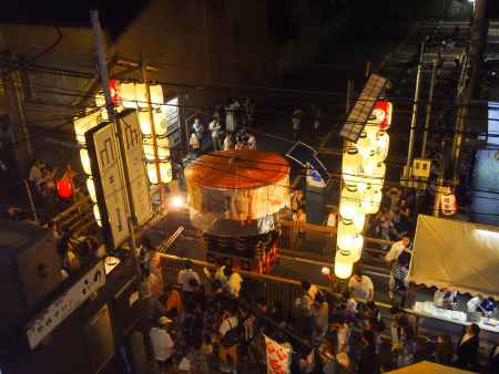 祇園祭2016　宵々山　上から見る綾傘鉾