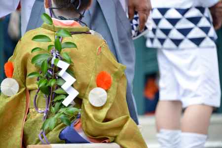 祇園祭2017　山鉾巡行　稚児の衣装