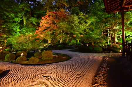 竹内門跡の夜灯り