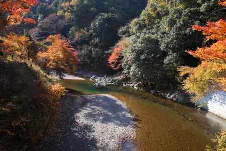 京都　嵐山　保津川の源流　清滝川